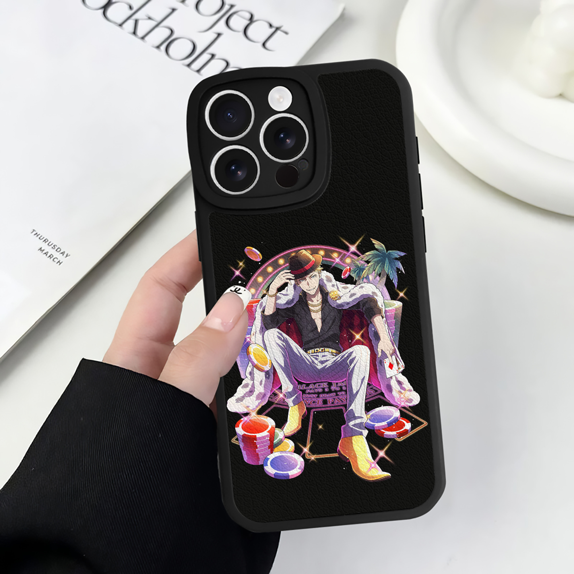 （画像用） 文豪ストレイドッグス Bungo Stray Dogs 【iPhone 16シリーズ対応】シリコンスマホケース（レザー調） 材質：シリコン
